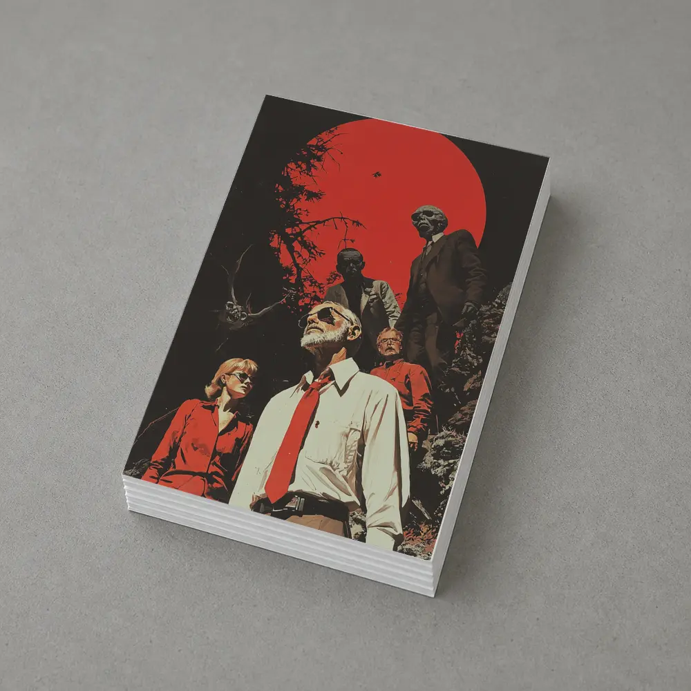 Retro Thriller Group Red Moon Dark – Postcards