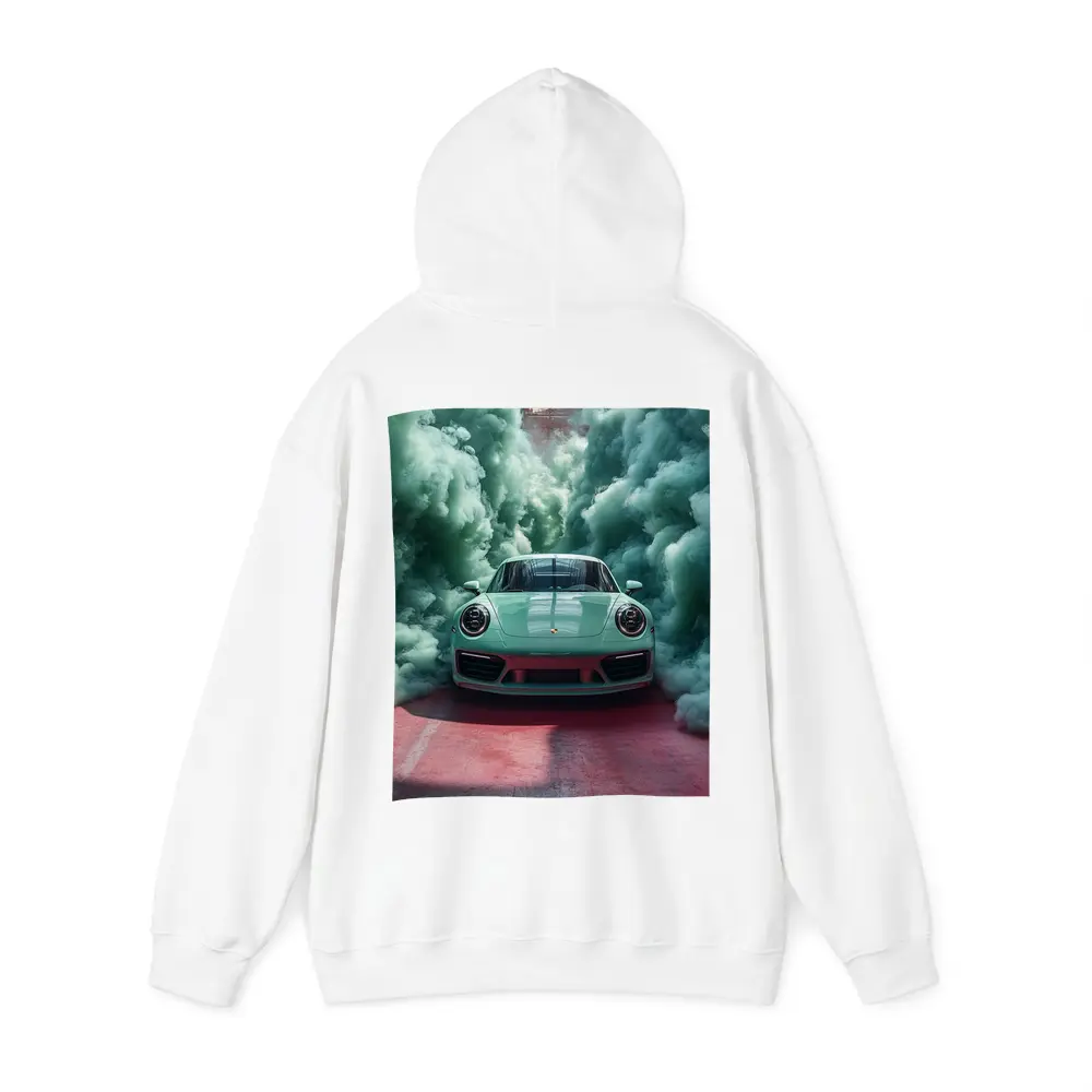 Porsche 911 Mint Green Smoke Filled Garage – Hoodies