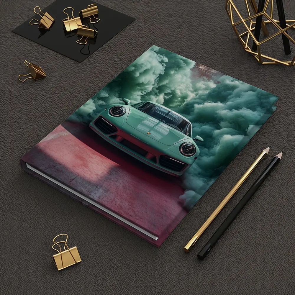 Porsche 911 Mint Green Smoke Filled Garage – Notebooks