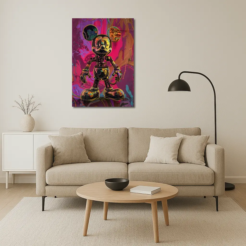 Robot Mickey Mouse Psychedelic Pop Art – Wall Art