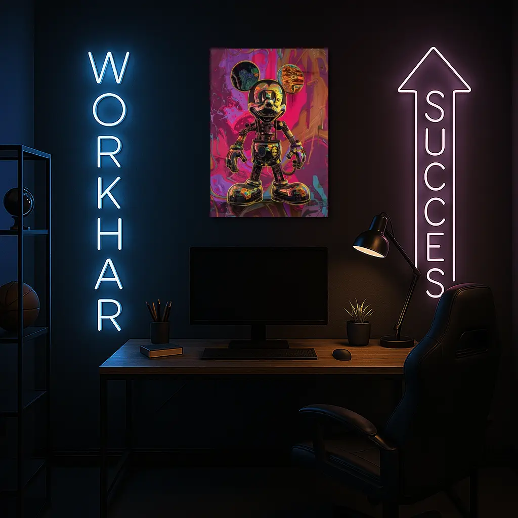 Robot Mickey Mouse Psychedelic Pop Art – Wall Art