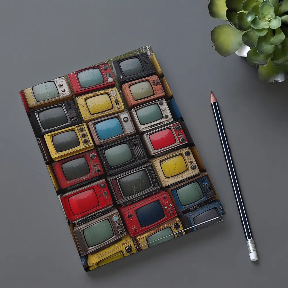 Stacked Vintage Color Televisions Outdoor Wall – Notebooks