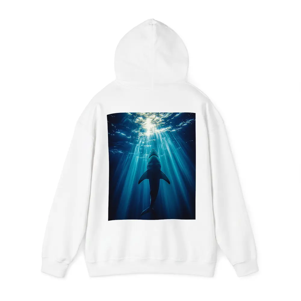 Great White Shark Deep Blue Ocean Light – Hoodies