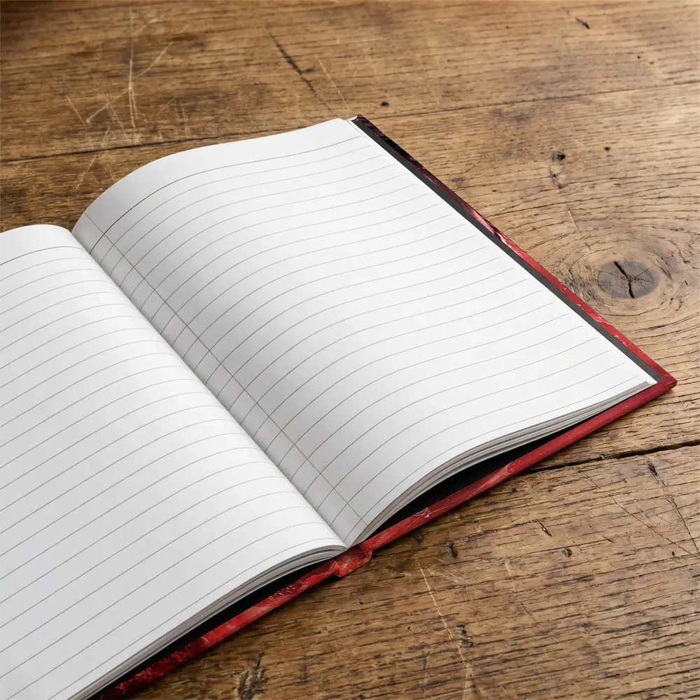 Black Horse Running Through Red Flames Fantasy – Notebooks