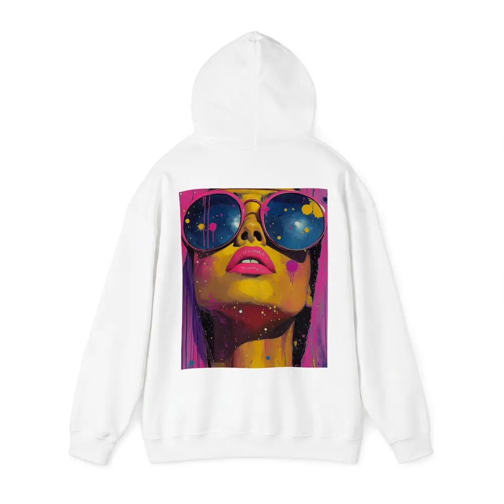Pop Art Woman Yellow Face Sunglasses Pink – Hoodies