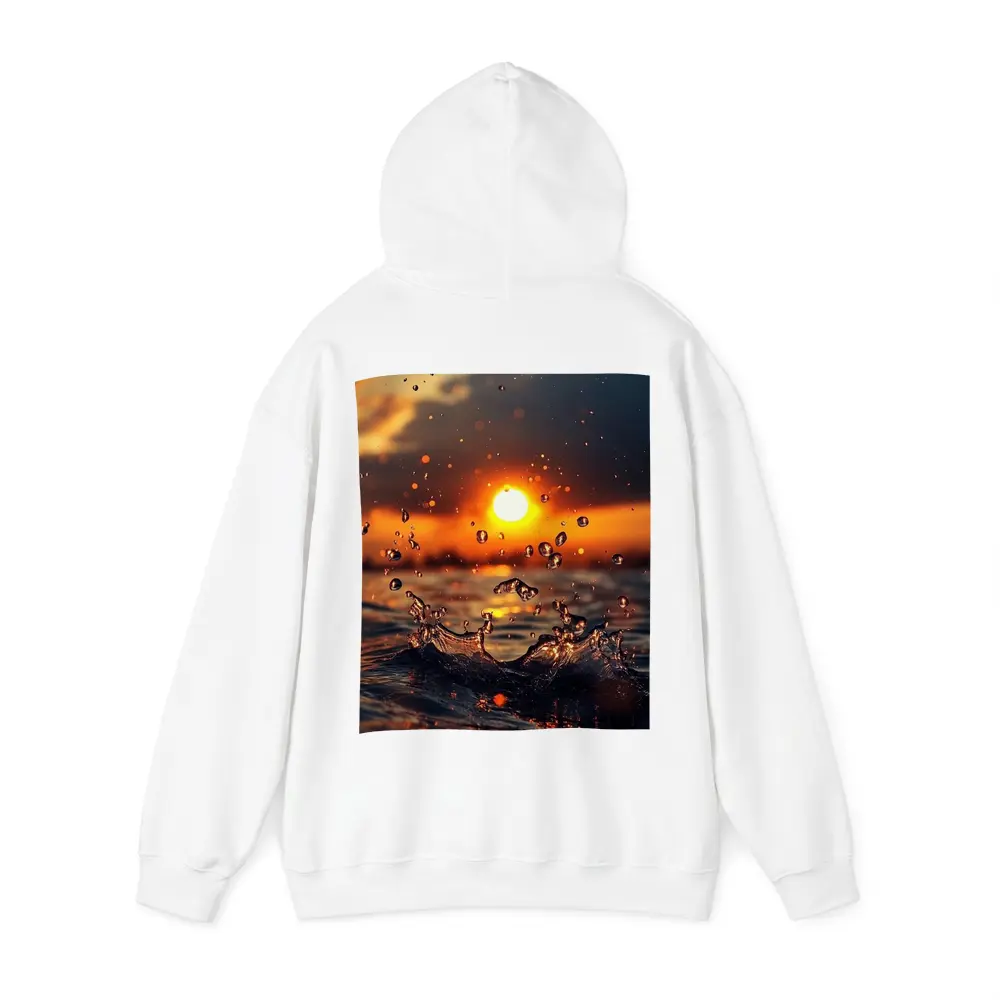 Water Splash at Golden Sunset Ocean – Hoodies