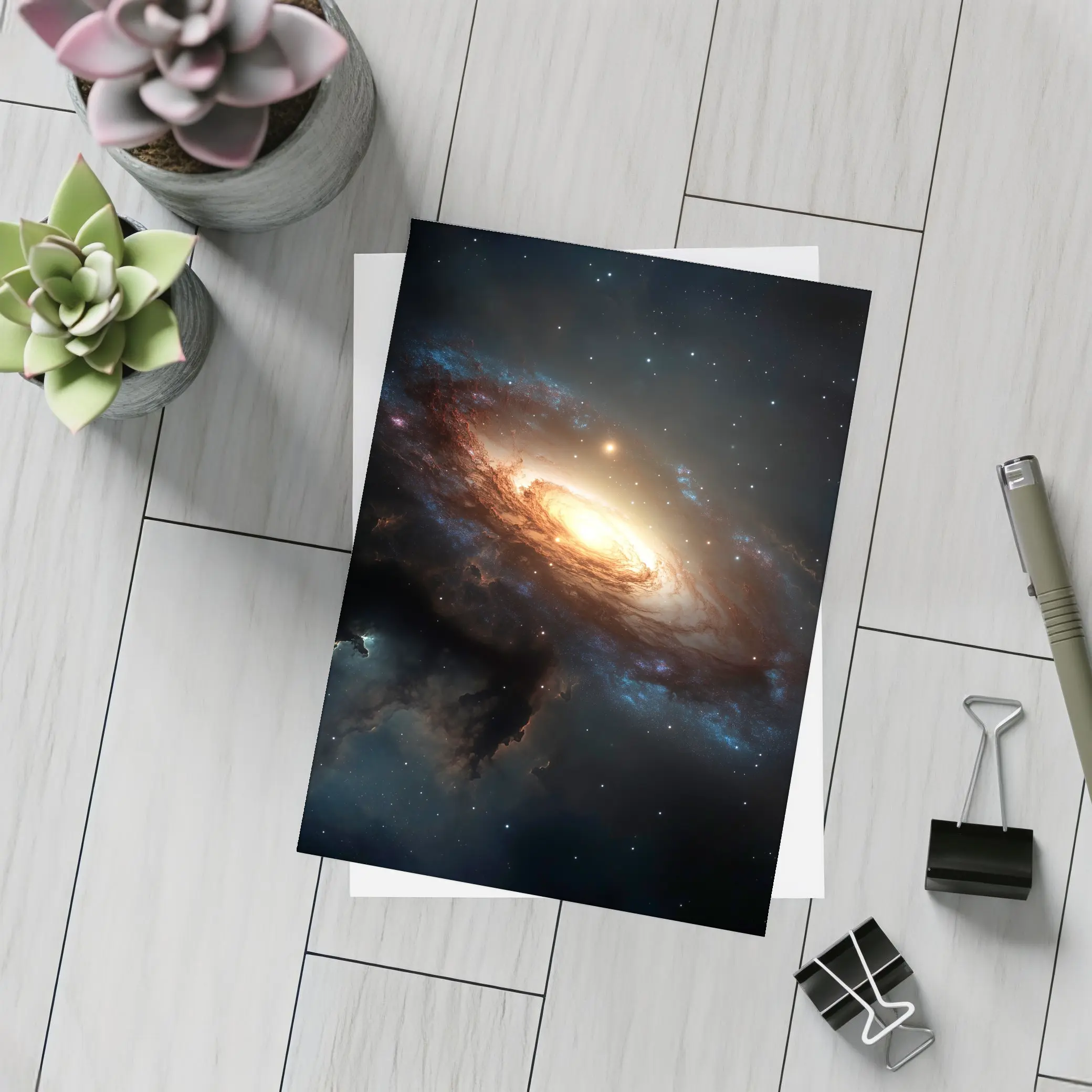 Spiral Galaxy Deep Space Dark Universe – Postcards