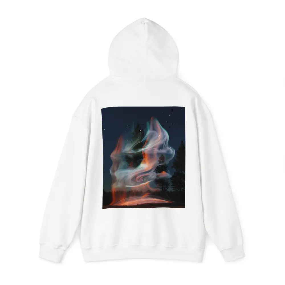 Swirling Fire Light Art Night Sky – Hoodies