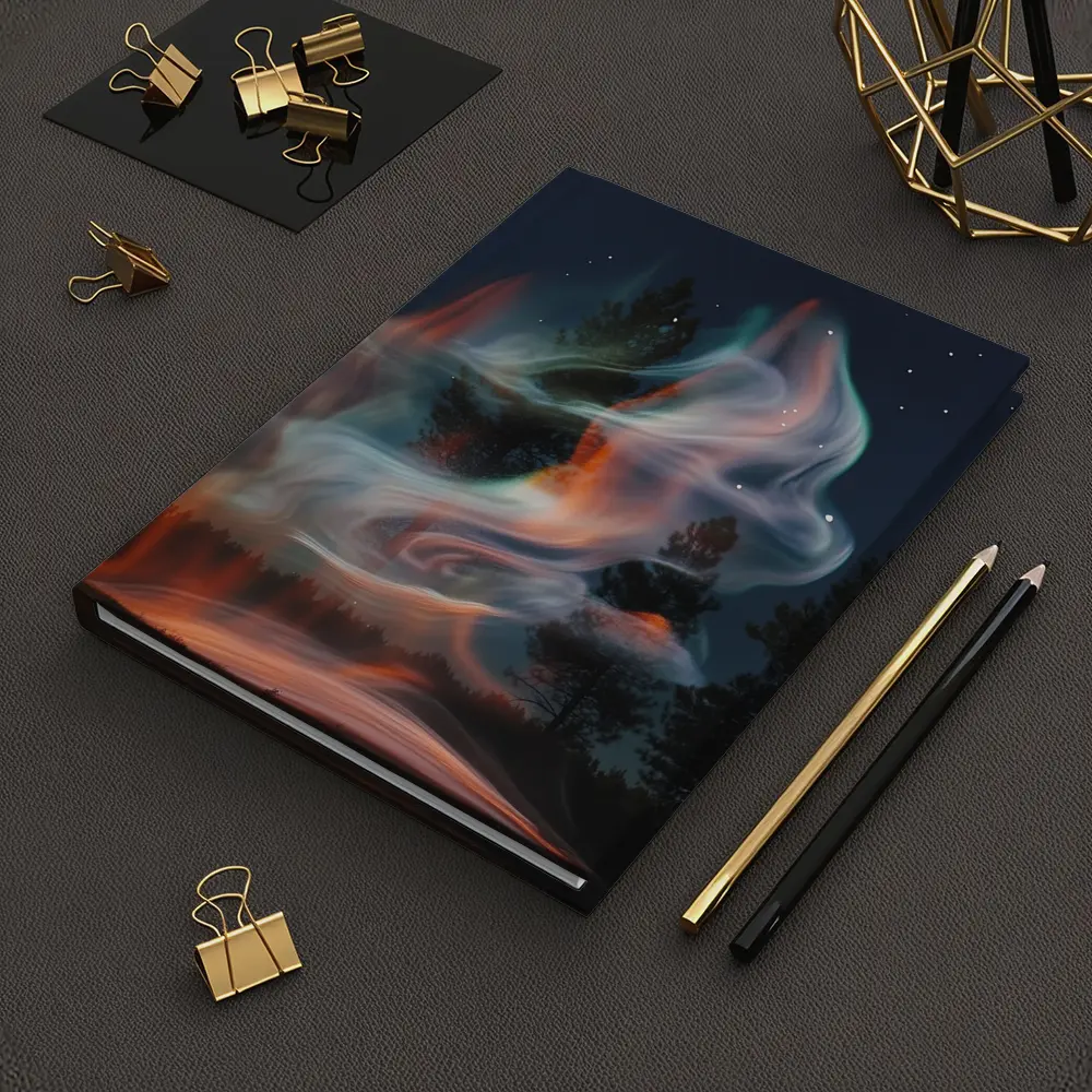 Swirling Fire Light Art Night Sky – Notebooks