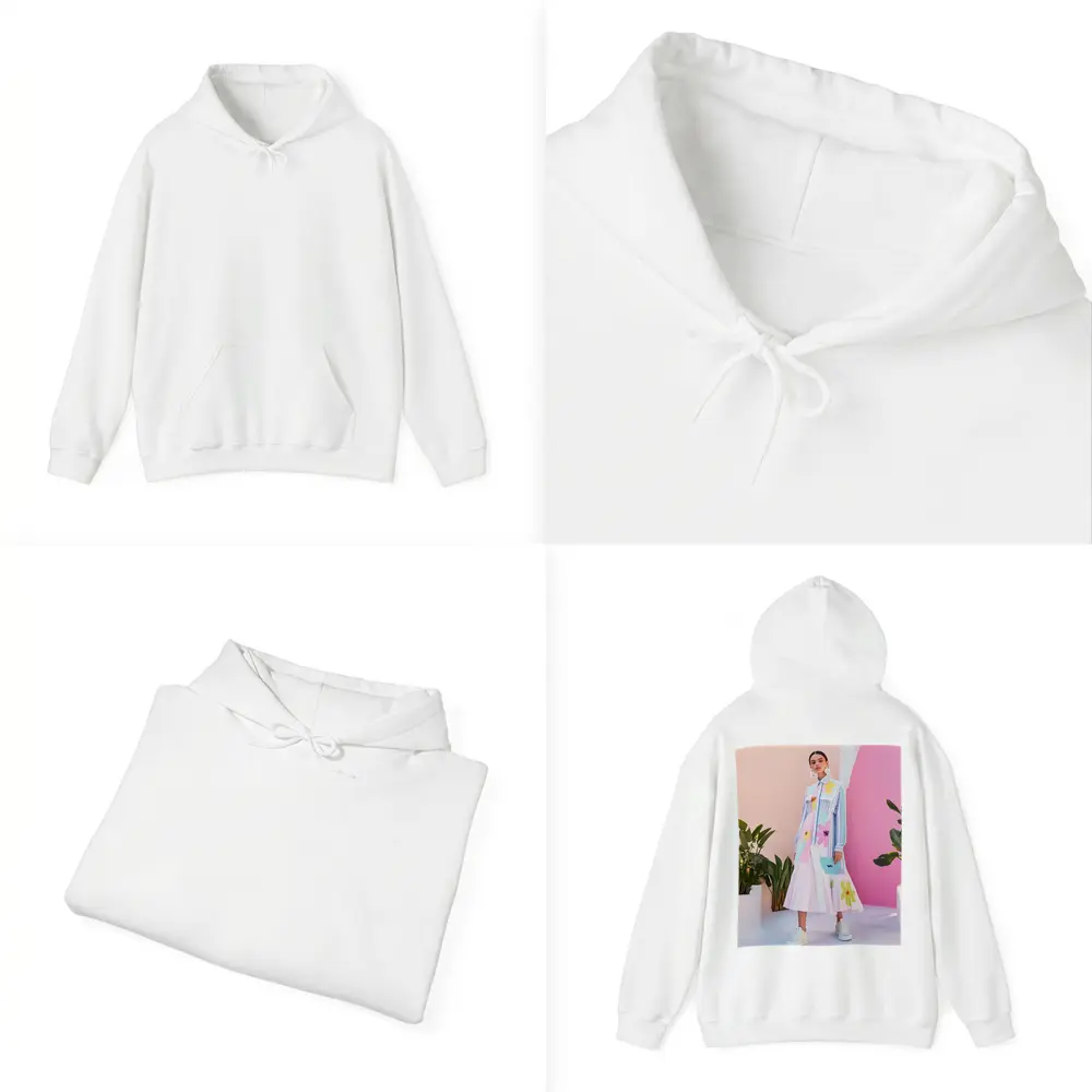 Pastel Floral Dress Model Pink Studio – Hoodies