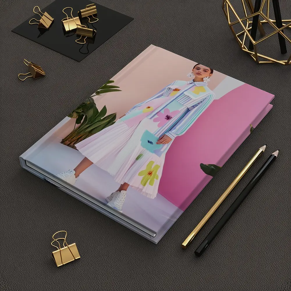 Pastel Floral Dress Model Pink Studio – Notebooks