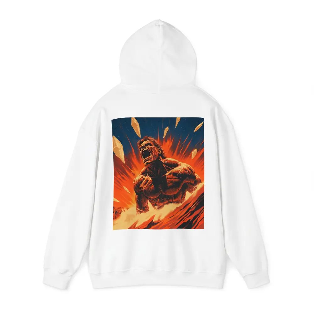 Raging Beast Explosion Fire Comic Art – Hoodies