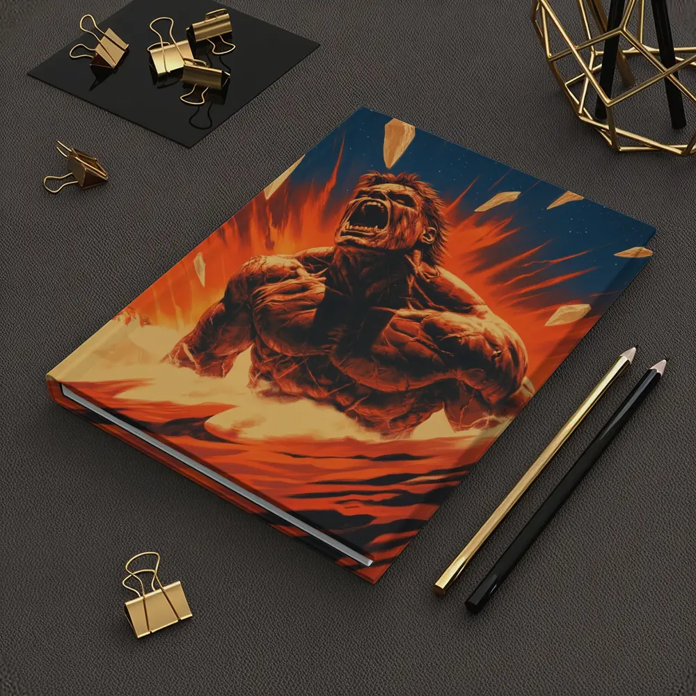 Raging Beast Explosion Fire Comic Art – Notebooks