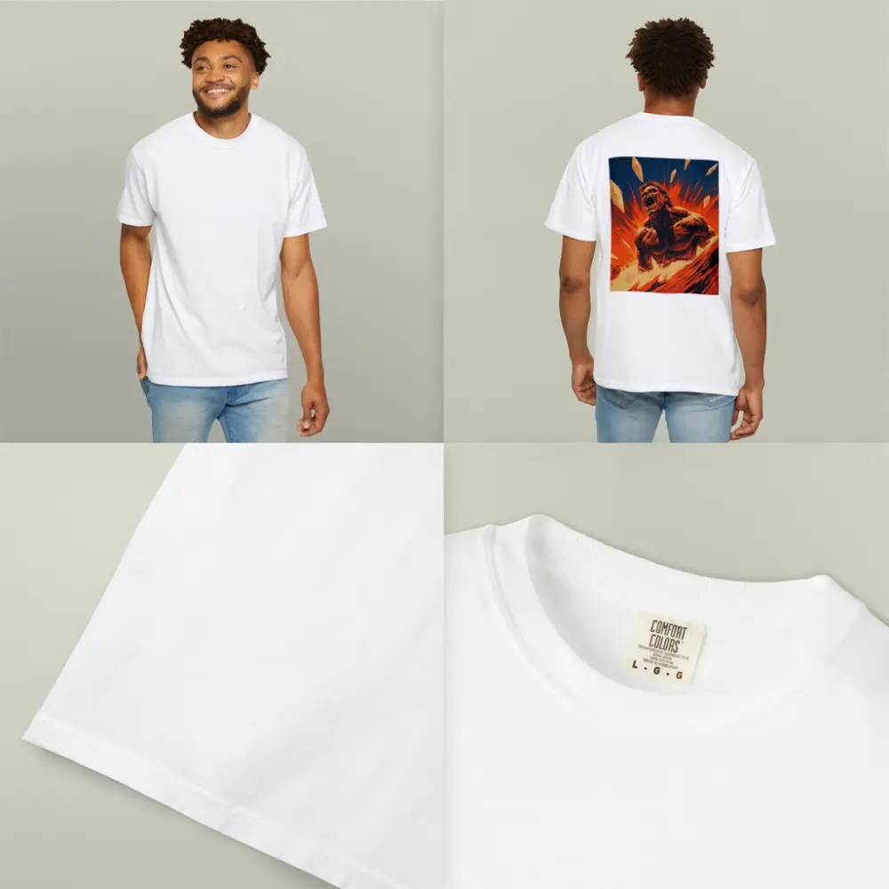 Raging Beast Explosion Fire Comic Art – T-Shirts