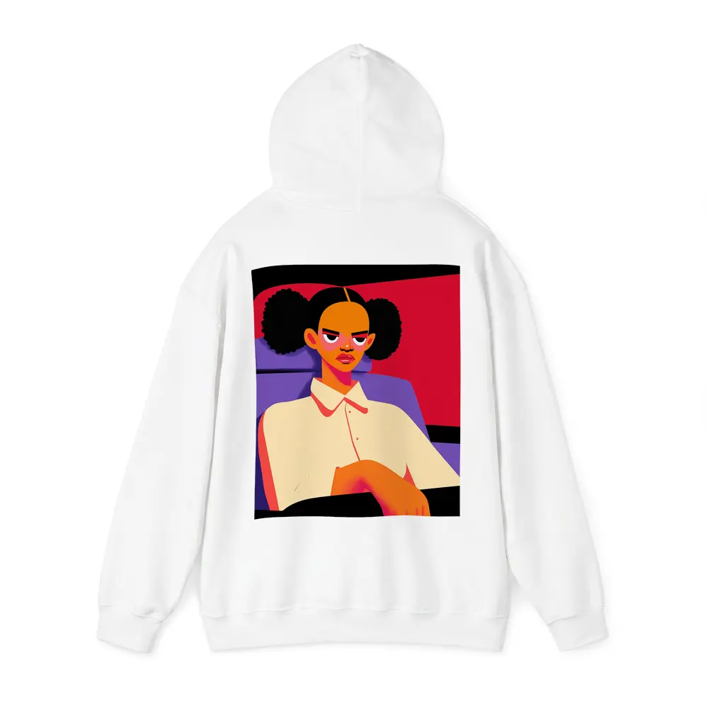 Angry Girl Illustration Bold Flat Art Style – Hoodies