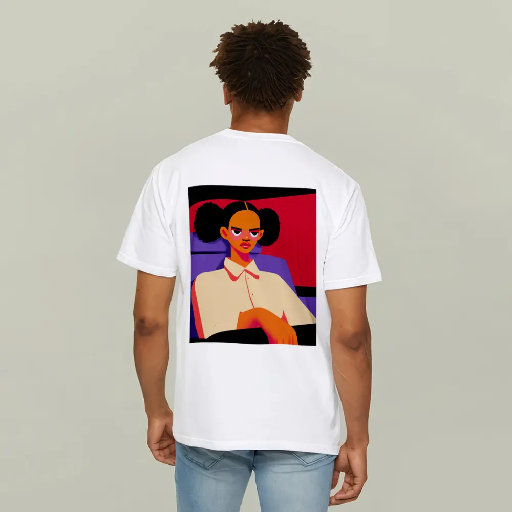 Angry Girl Illustration Bold Flat Art Style – T-Shirts