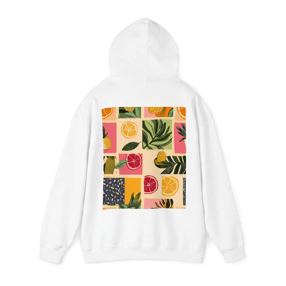 Tropical Citrus Fruits Collage Pattern Art – Hoodies