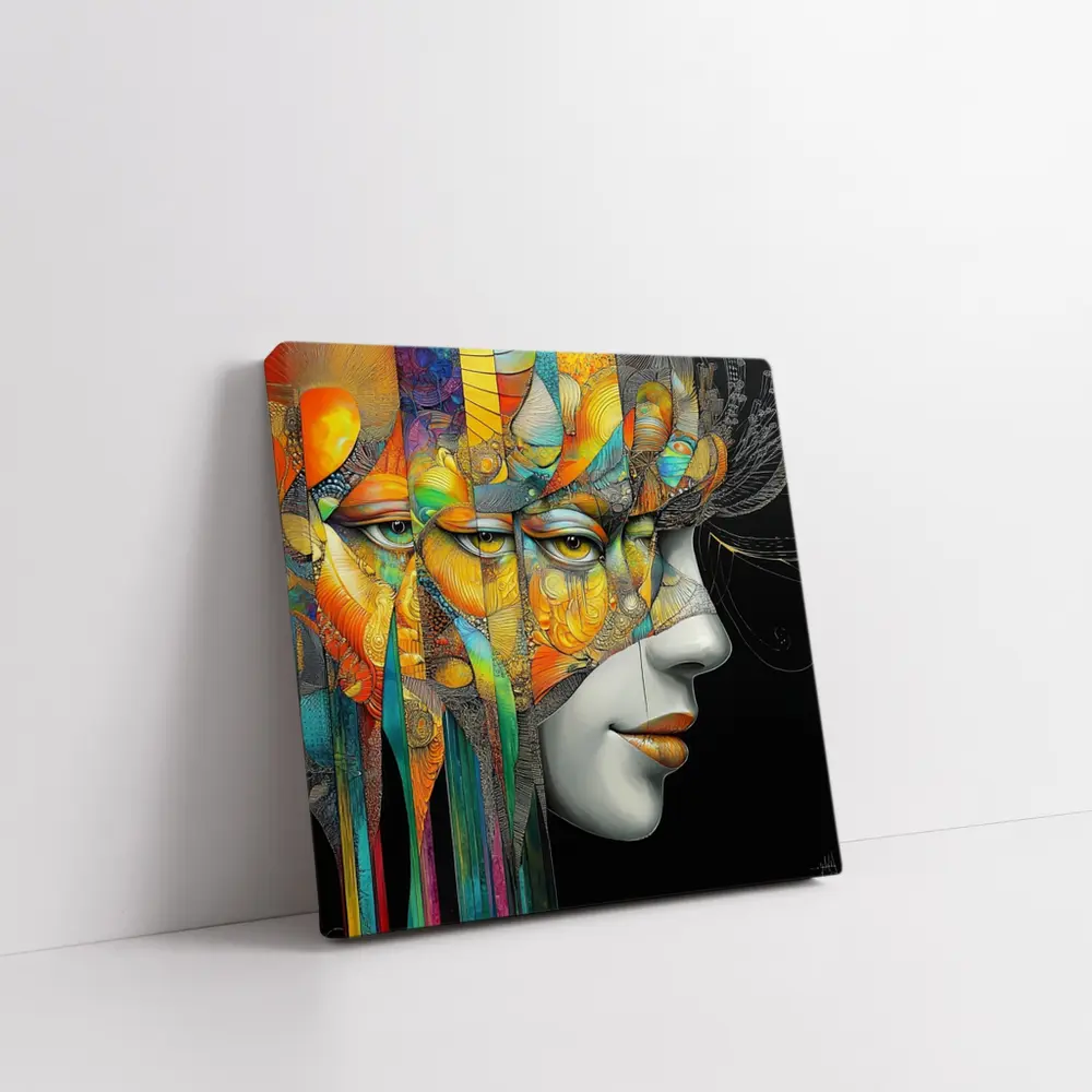 Surreal Woman Face Colorful Abstract Art – Wall Art