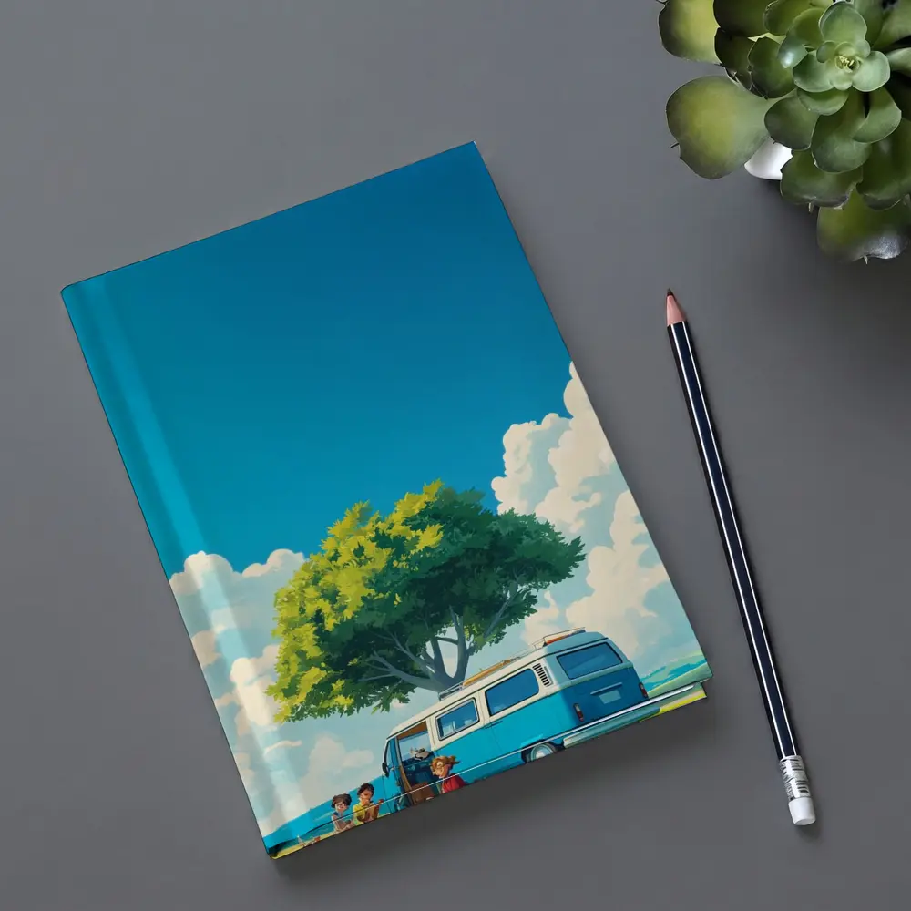 Anime Style Camper Van Summer Green Field – Notebooks