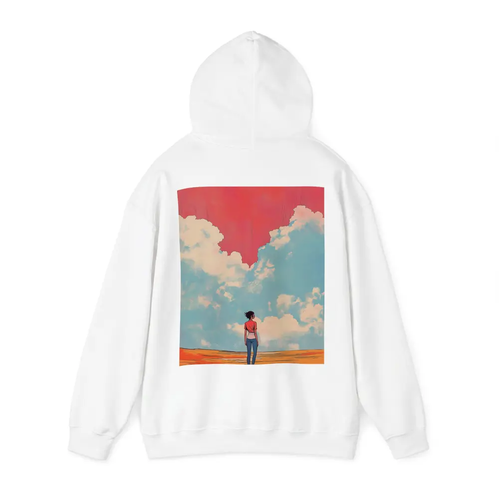 Anime Girl Standing Under Red Sky – Hoodies