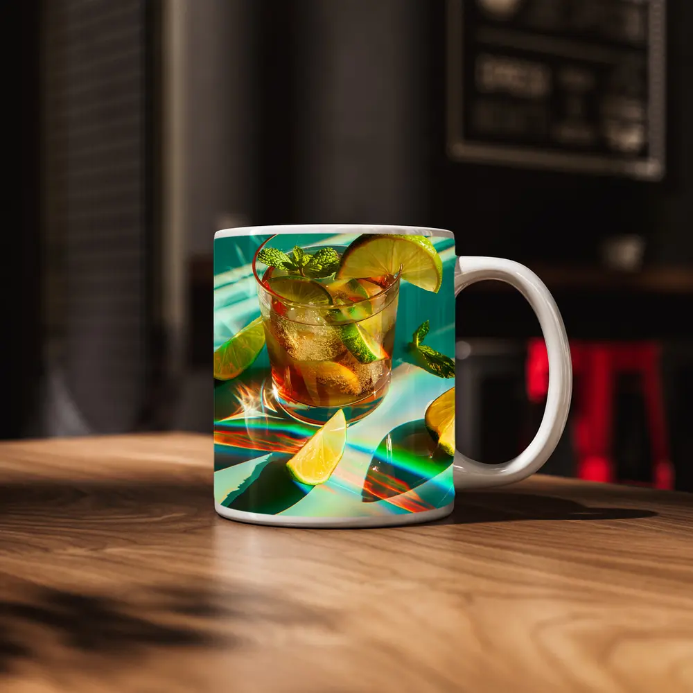 Iced Cocktail Lime Mint Teal Summer – Mugs