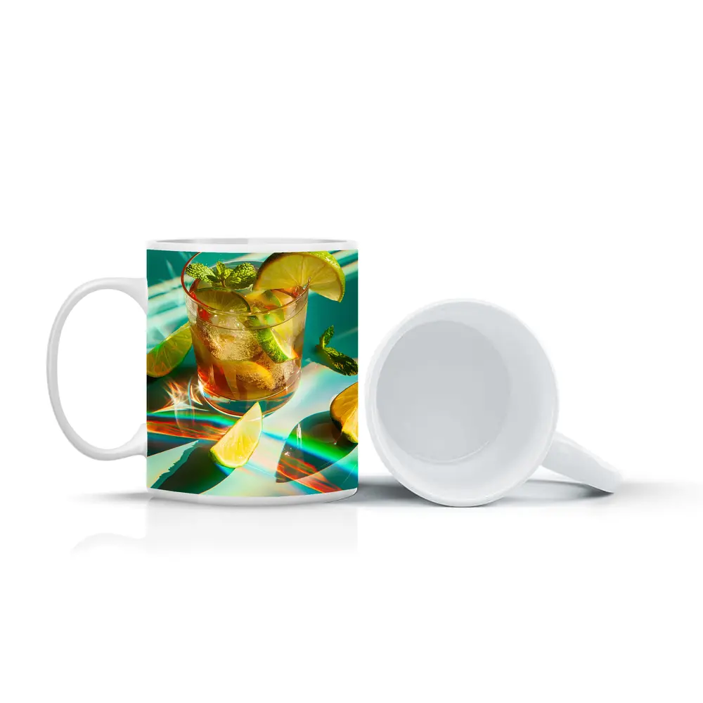 Iced Cocktail Lime Mint Teal Summer – Mugs