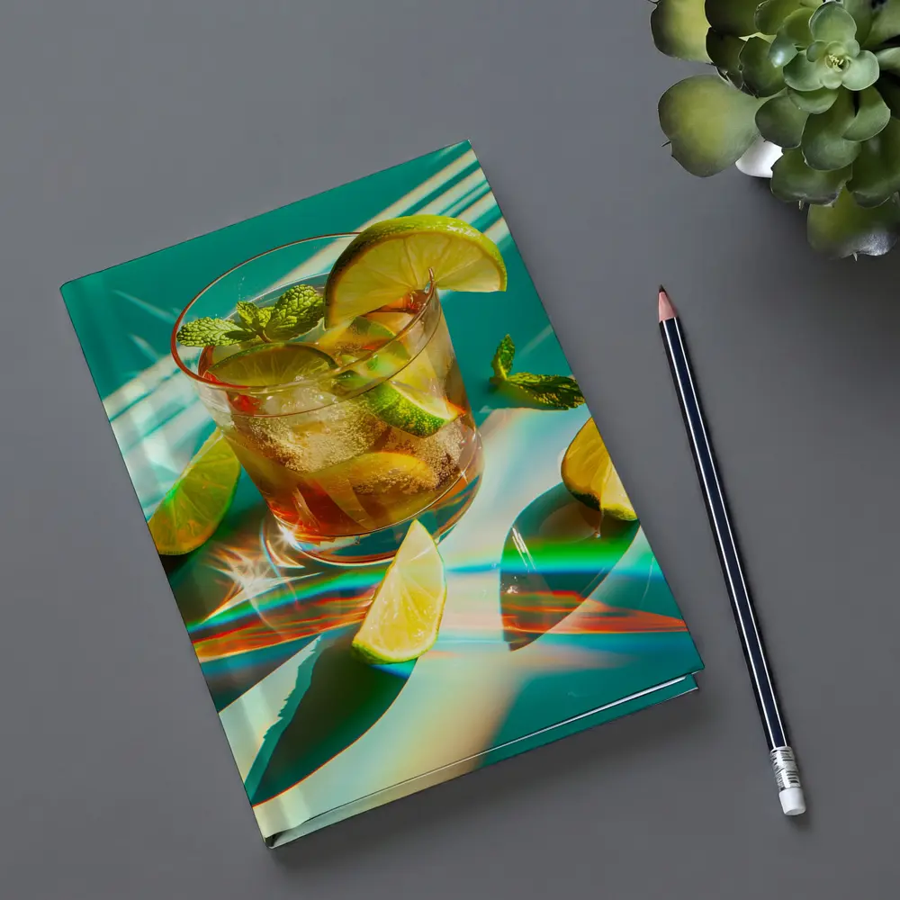 Iced Cocktail Lime Mint Teal Summer – Notebooks