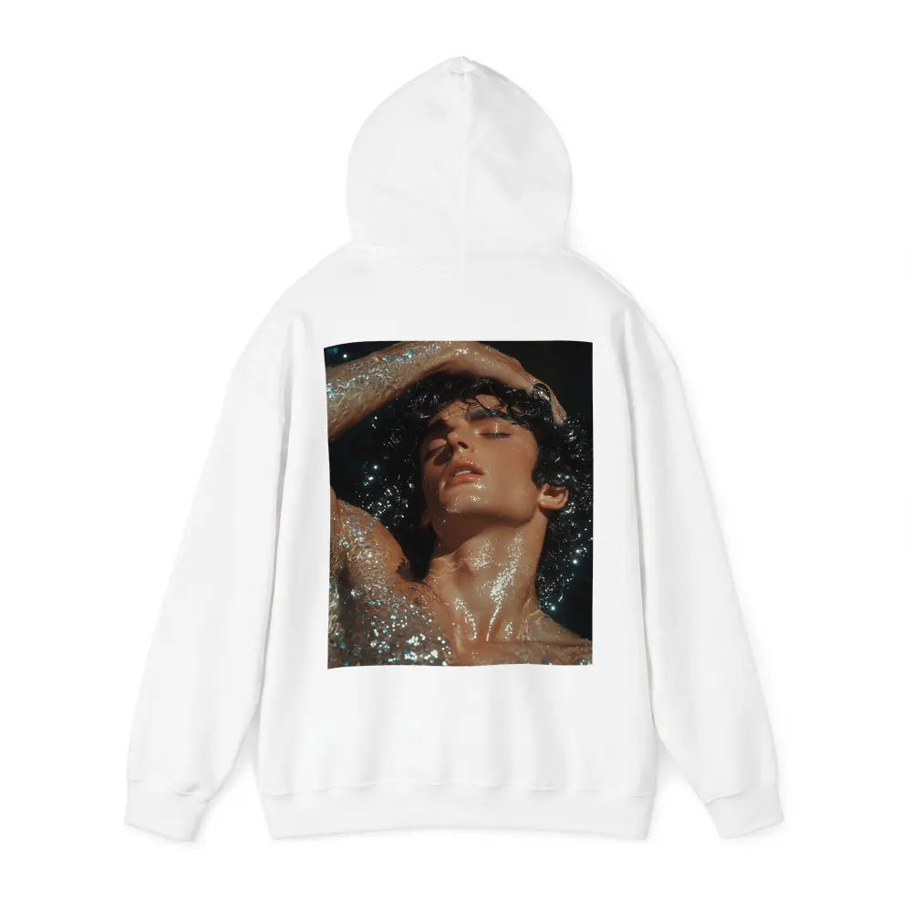 Young Man Wet Dark Water Glistening – Hoodies