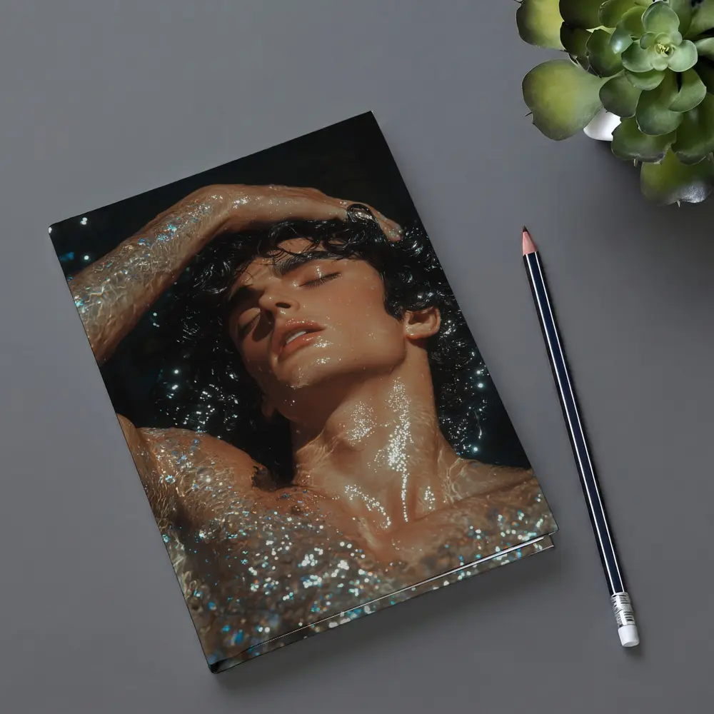 Young Man Wet Dark Water Glistening – Notebooks
