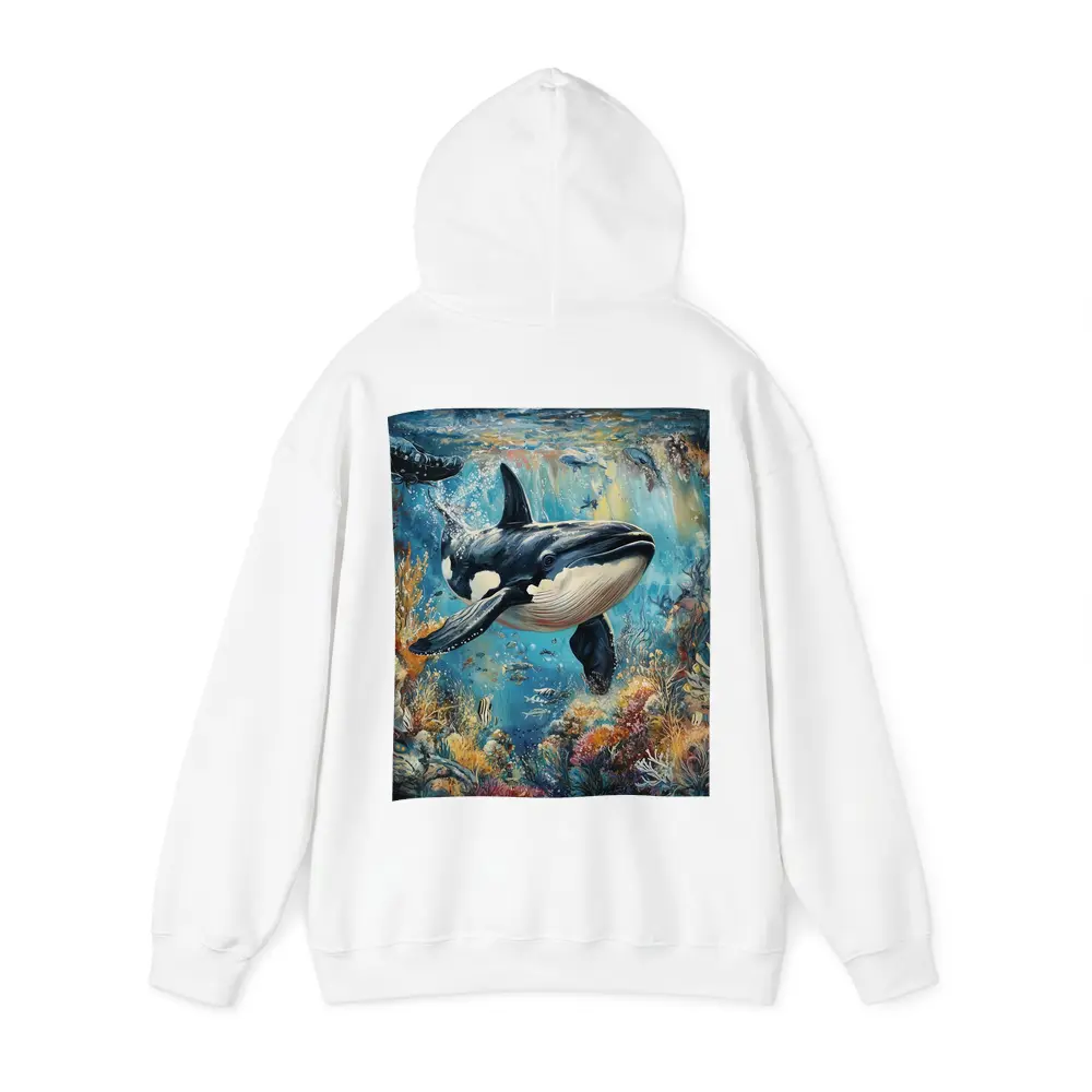 Orca Killer Whale Swimming Coral Reef Ocean – Hoodies