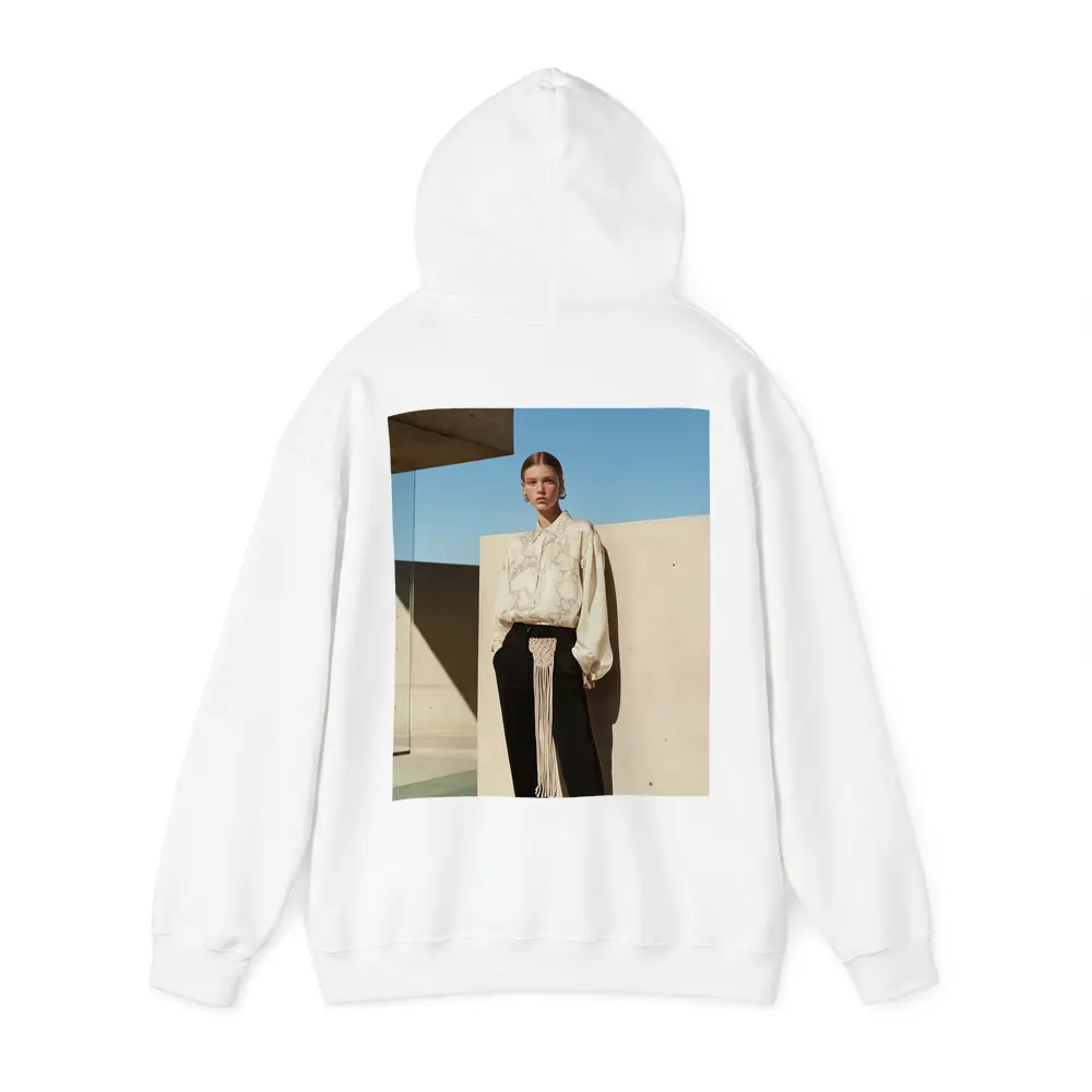 Cream Marble Blouse Black Trousers Minimal Architecture – Hoodies