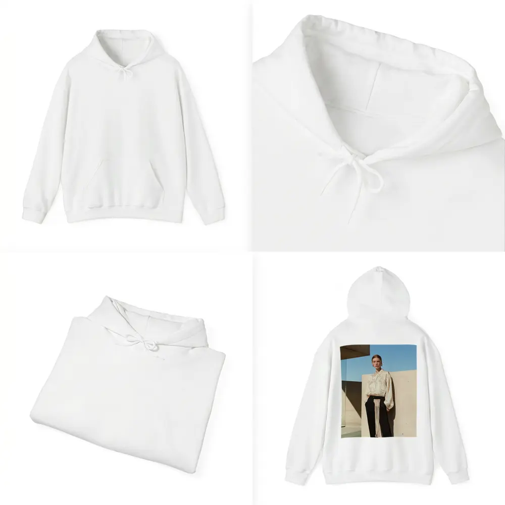 Cream Marble Blouse Black Trousers Minimal Architecture – Hoodies