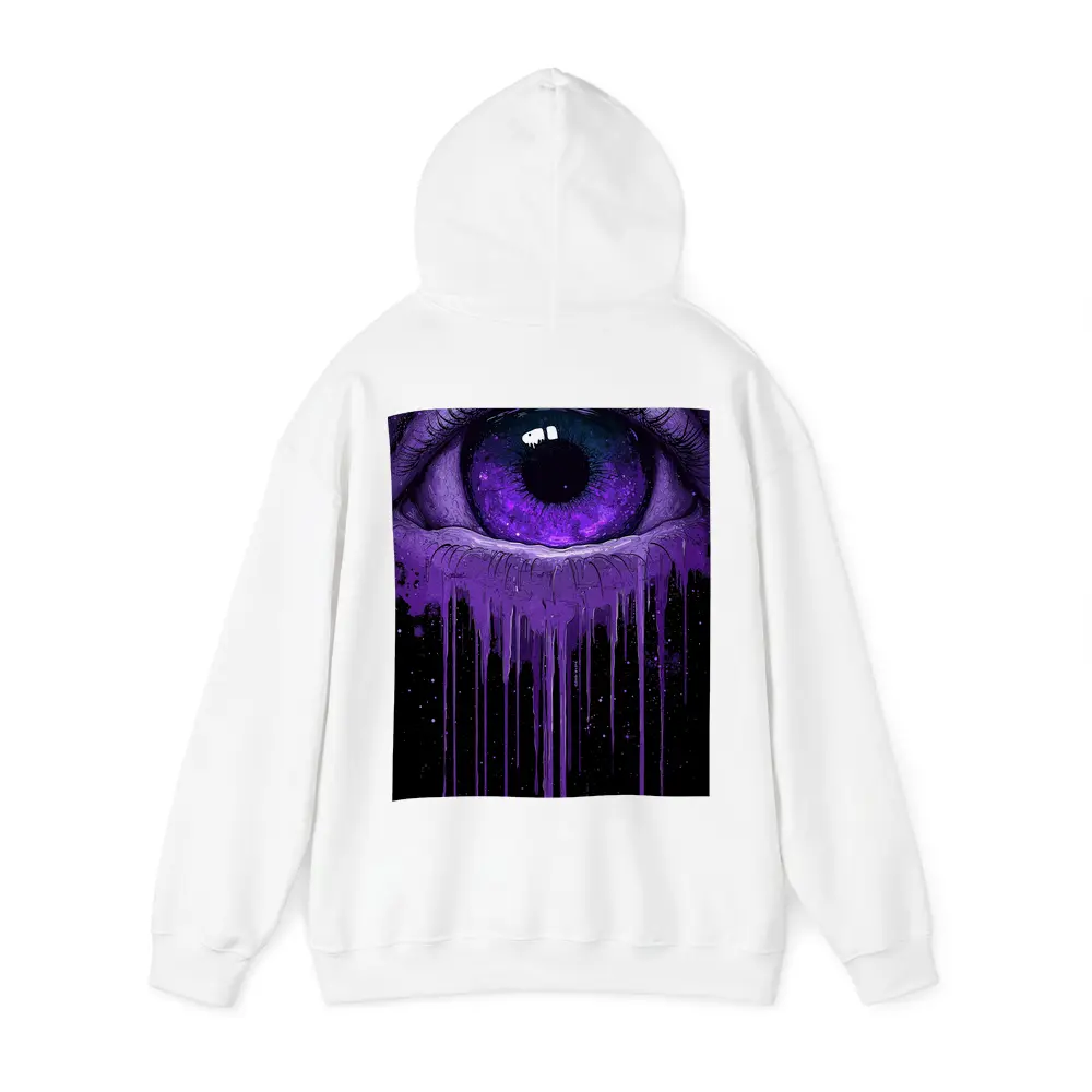 Purple Cosmic Eye Dripping On Black – Hoodies