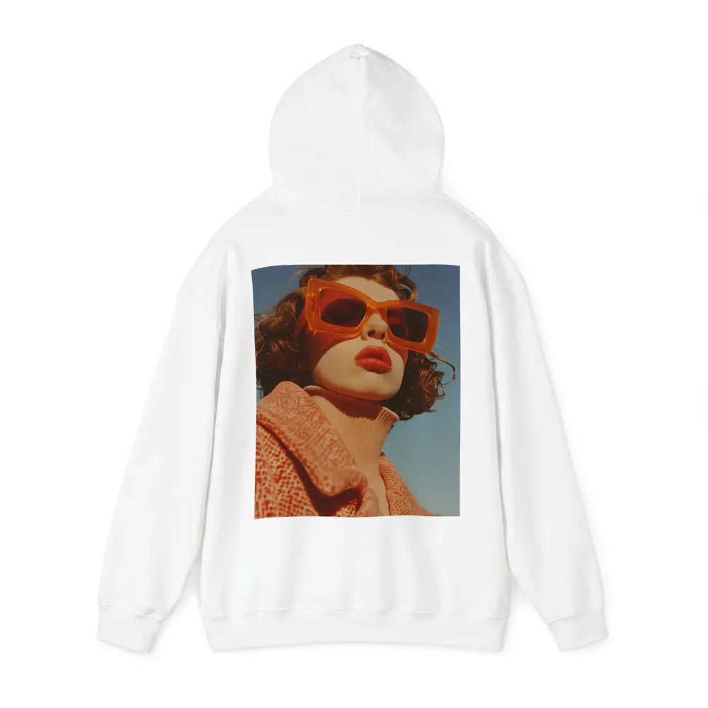 Woman Orange Sunglasses Blue Sky Fashion – Hoodies