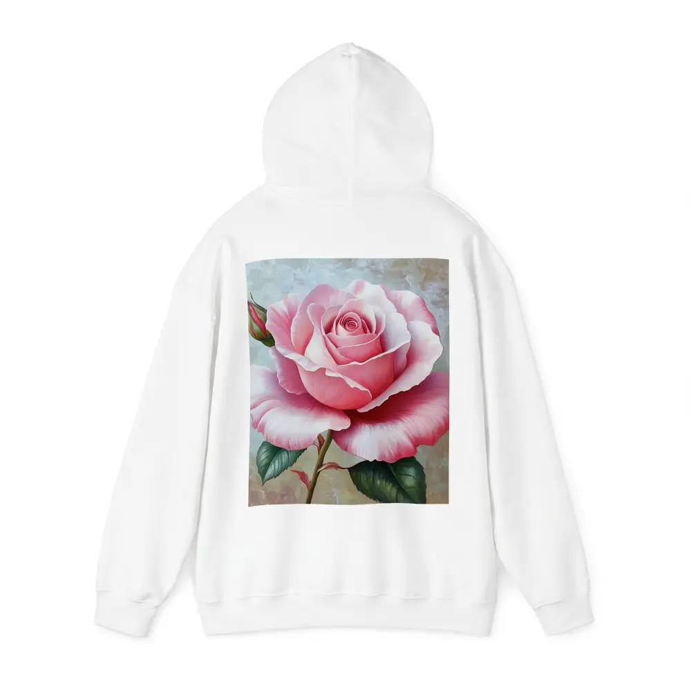 Pink Rose Oil Painting Textured Background – Hoodies