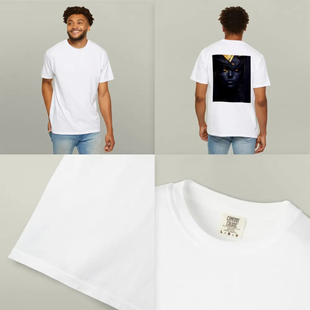 Dark Queen Gold Crown Abstract Black Portrait – T-Shirts