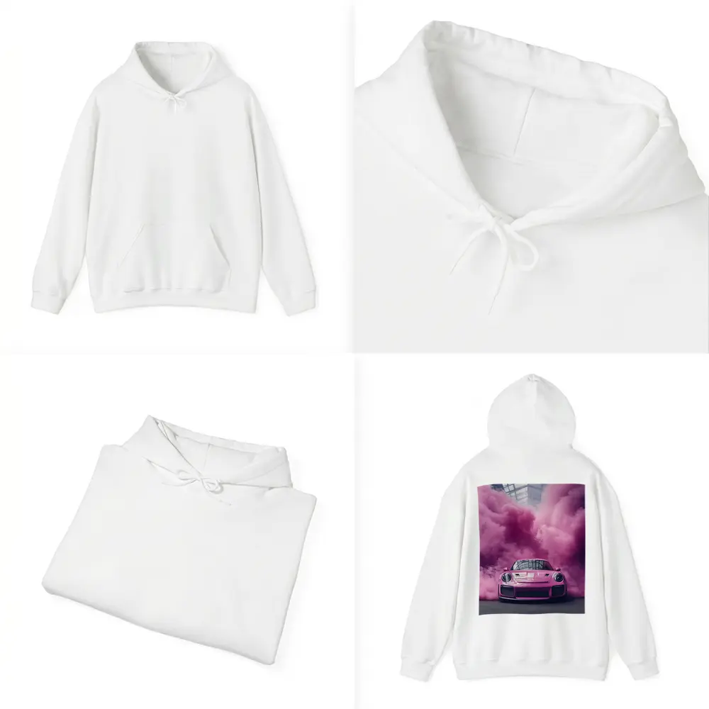 Pink Porsche 911 GT2 RS Smoke Cloud – Hoodies