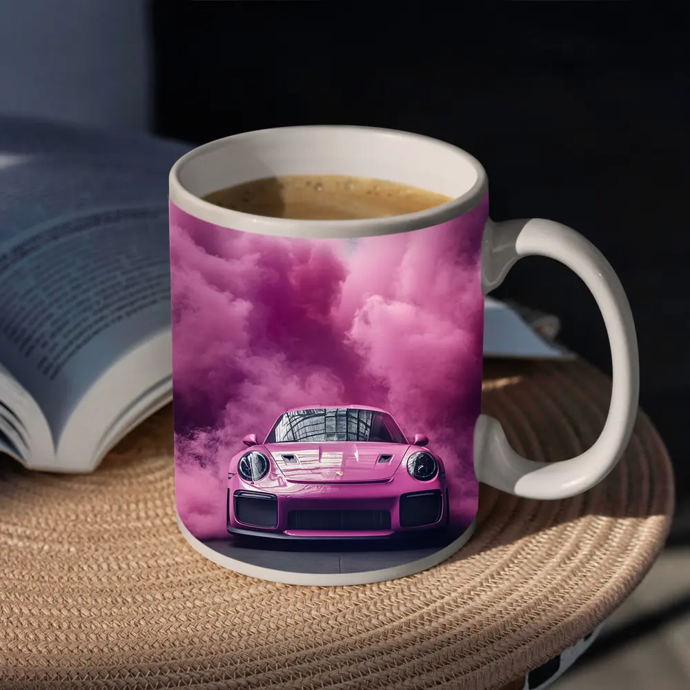 Pink Porsche 911 GT2 RS Smoke Cloud – Mugs