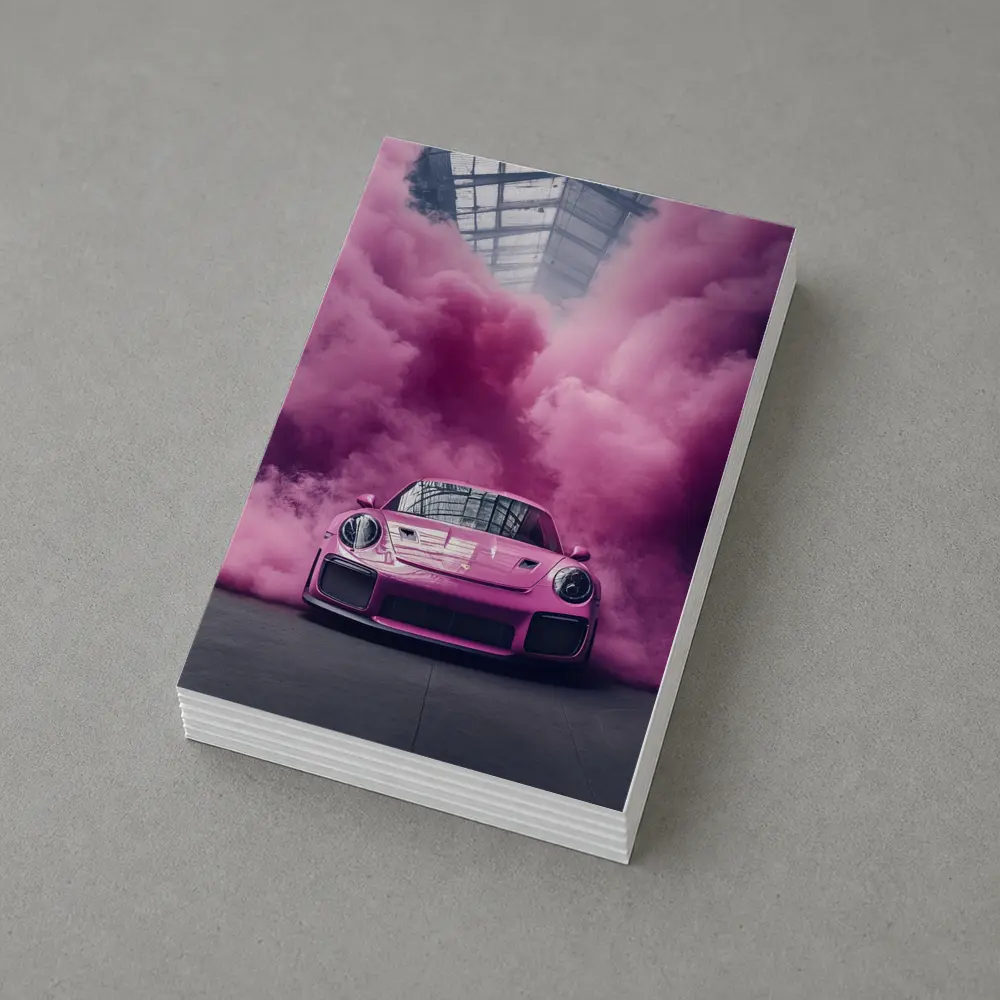 Pink Porsche 911 GT2 RS Smoke Cloud – Postcards