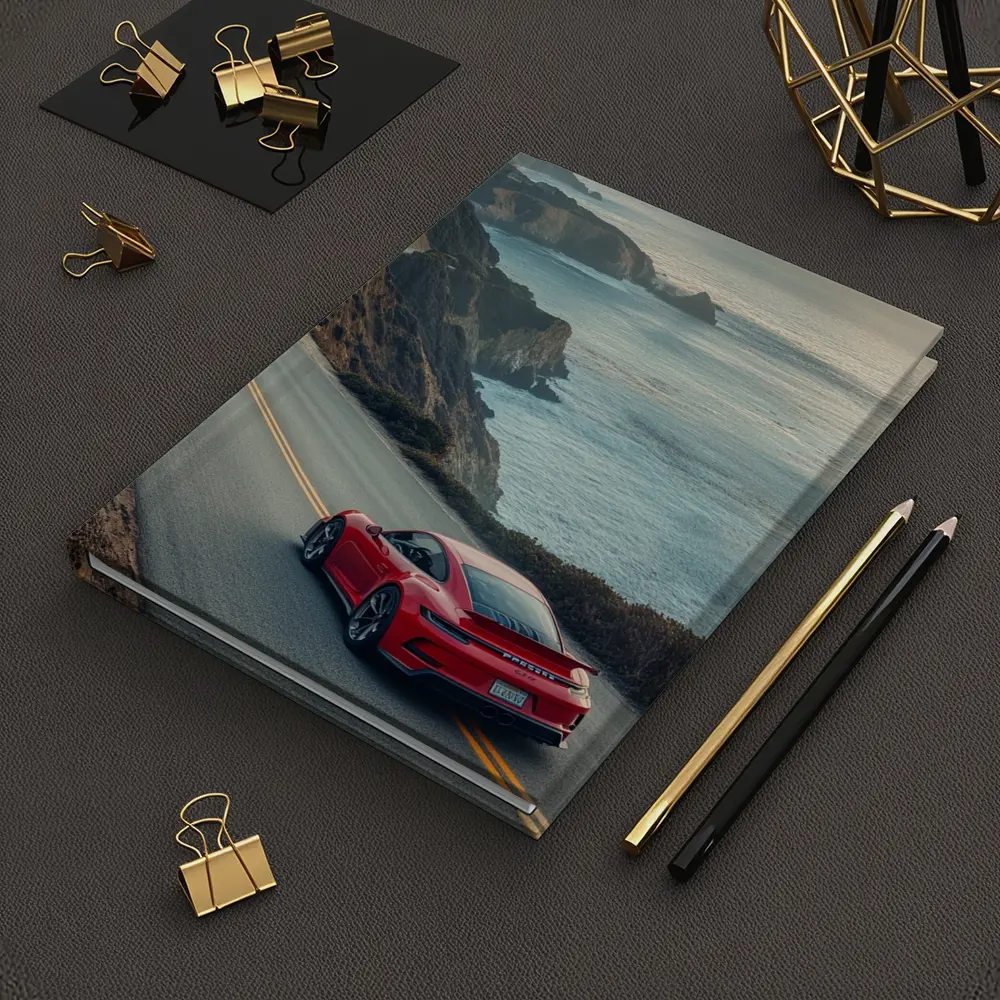 Red Porsche 911 Coastal Highway Drive – Notebooks