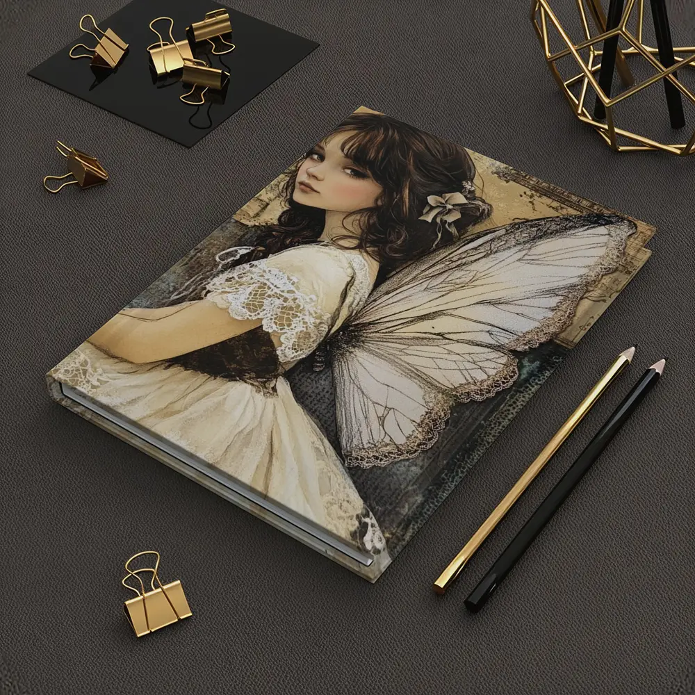 Fairy Girl Vintage Collage Dark Academia Art – Notebooks