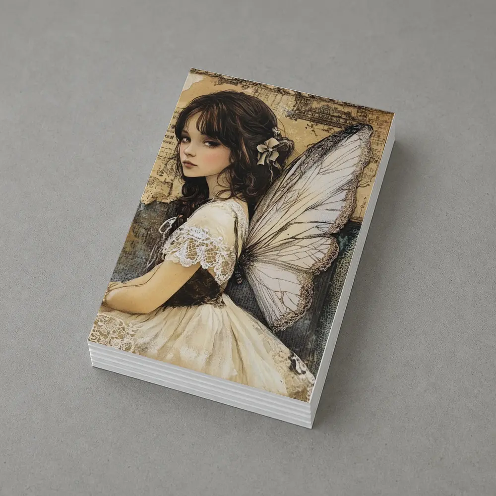 Fairy Girl Vintage Collage Dark Academia Art – Postcards