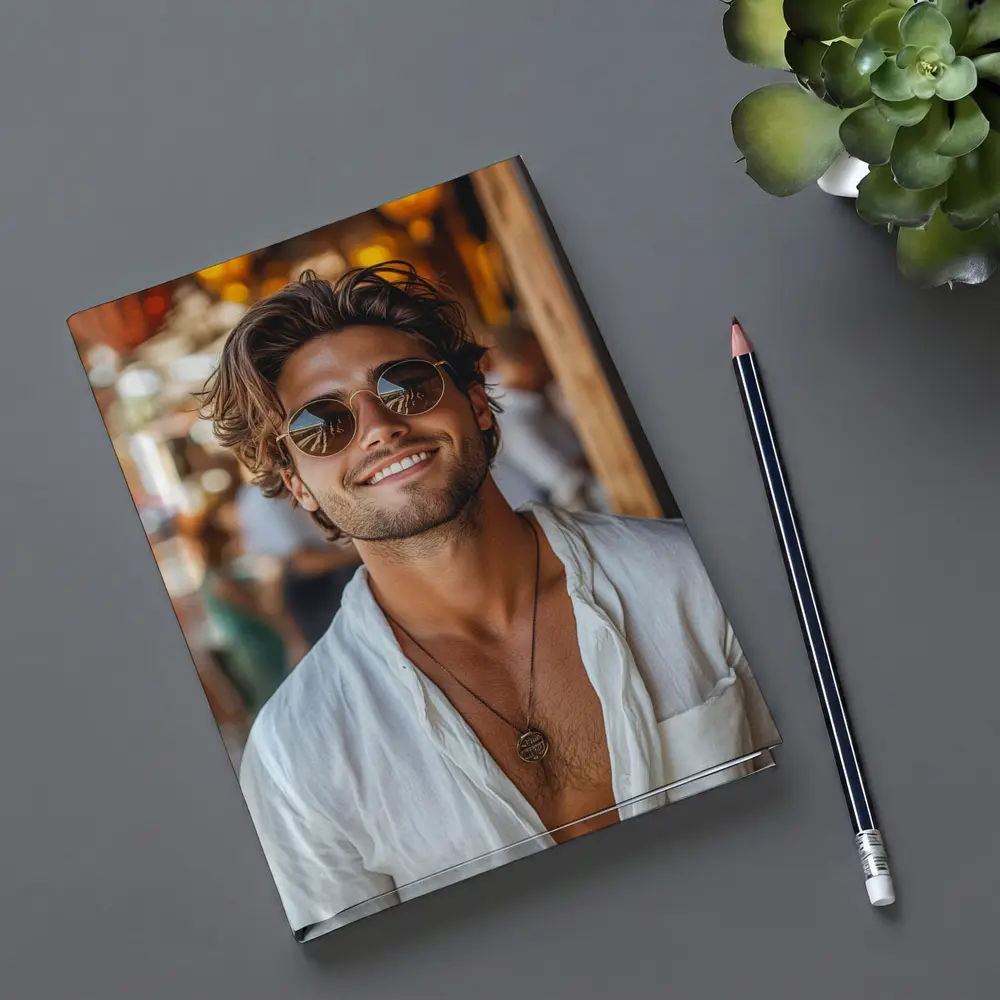 Smiling Man Sunglasses White Shirt Outdoor – Notebooks