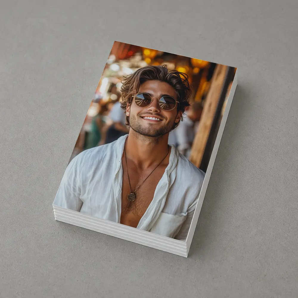 Smiling Man Sunglasses White Shirt Outdoor – Postcards