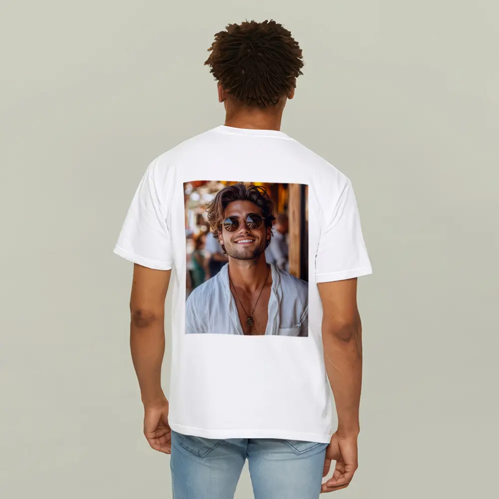 Smiling Man Sunglasses White Shirt Outdoor – T-Shirts