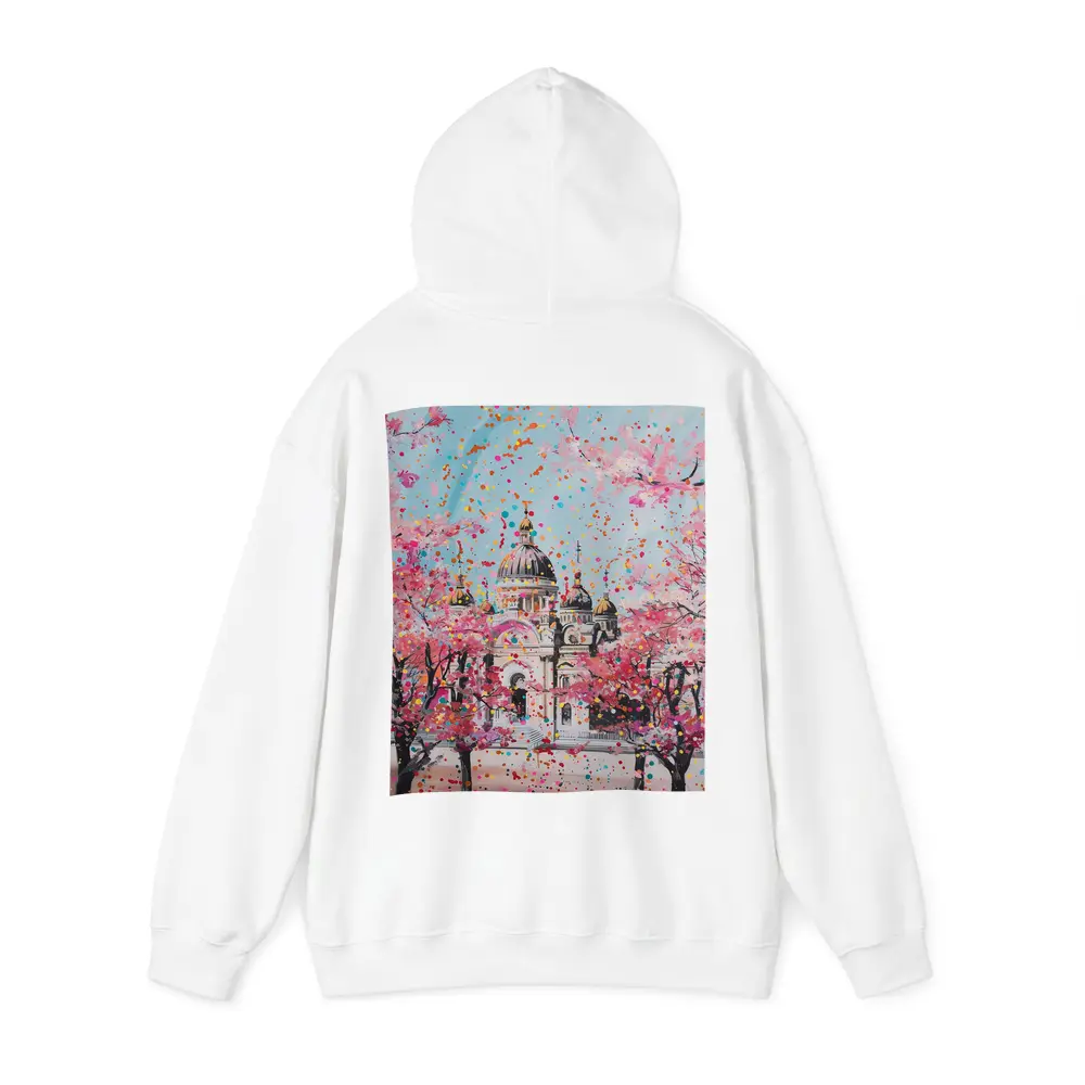 Cathedral Cherry Blossoms Colorful Pop Art – Hoodies