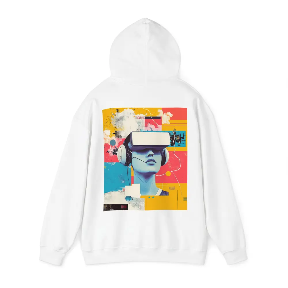 VR Headset Woman Retro Pop Art Collage – Hoodies