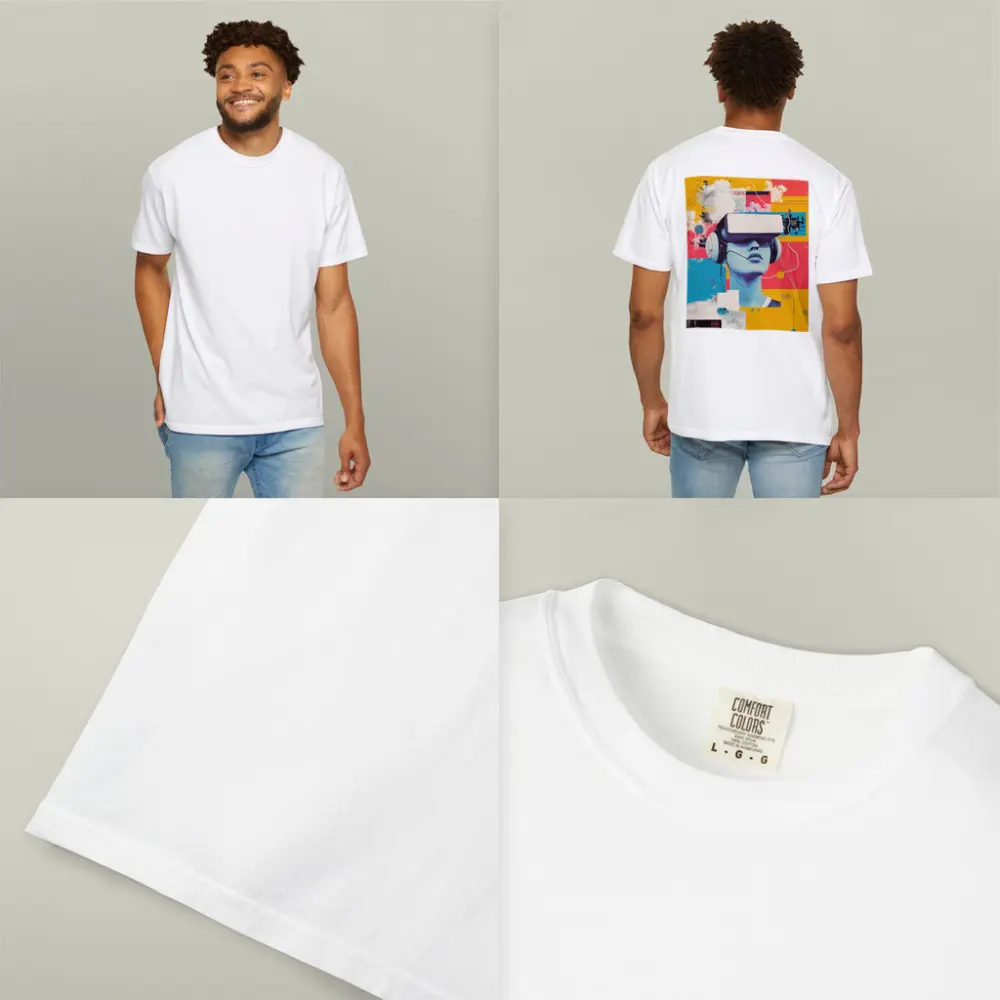 VR Headset Woman Retro Pop Art Collage – T-Shirts