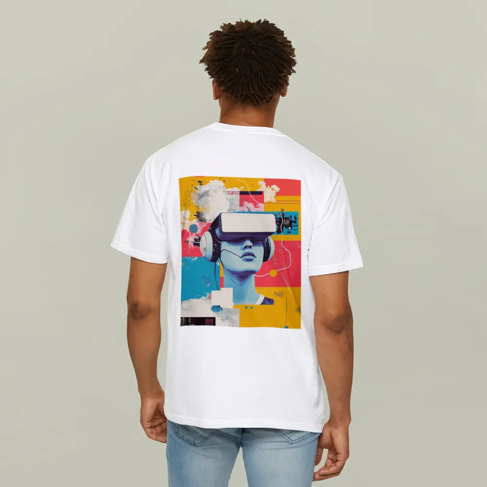 VR Headset Woman Retro Pop Art Collage – T-Shirts