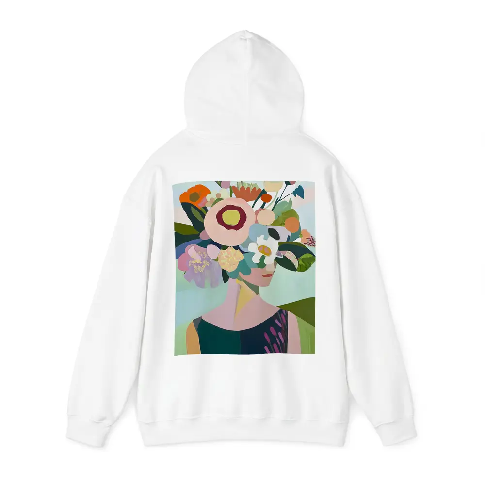 Woman With Floral Crown Abstract Art – Hoodies